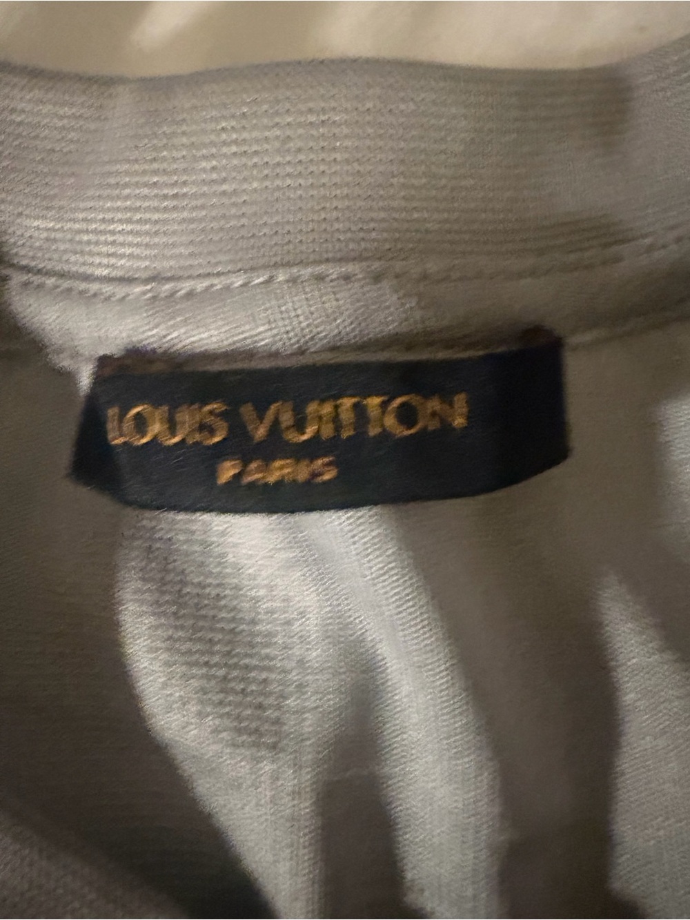 Louis Vuitton Men's Gray Tonal LV Checker Crewneck Tee